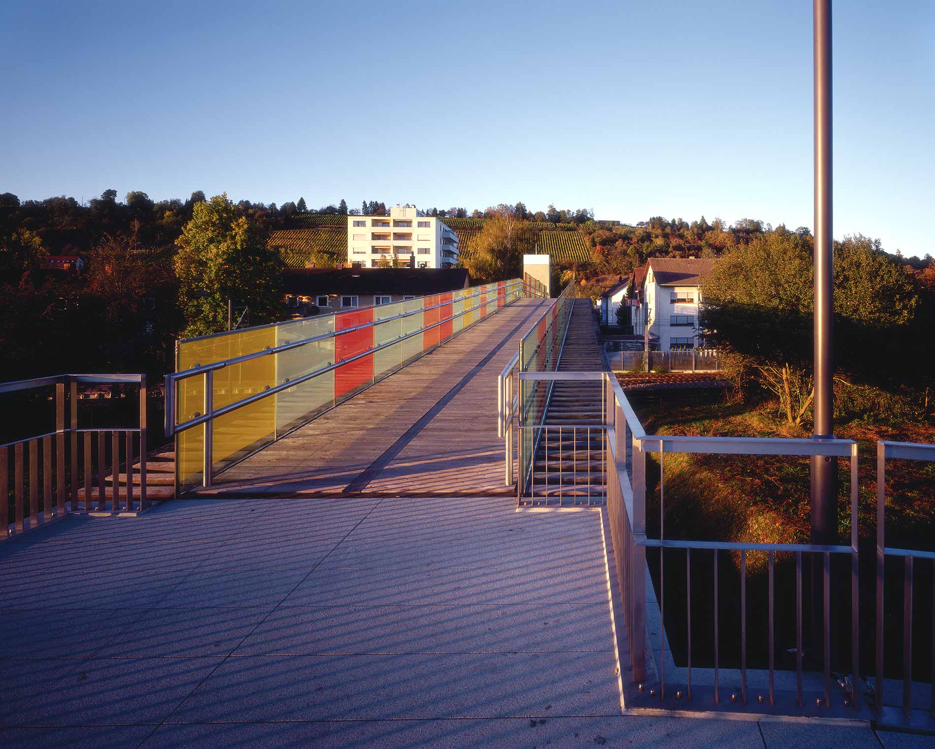 GJL+ Freie Architekten, Fußgängerbrücke, Grötzingen, Foto: Klemens Ortmeyer