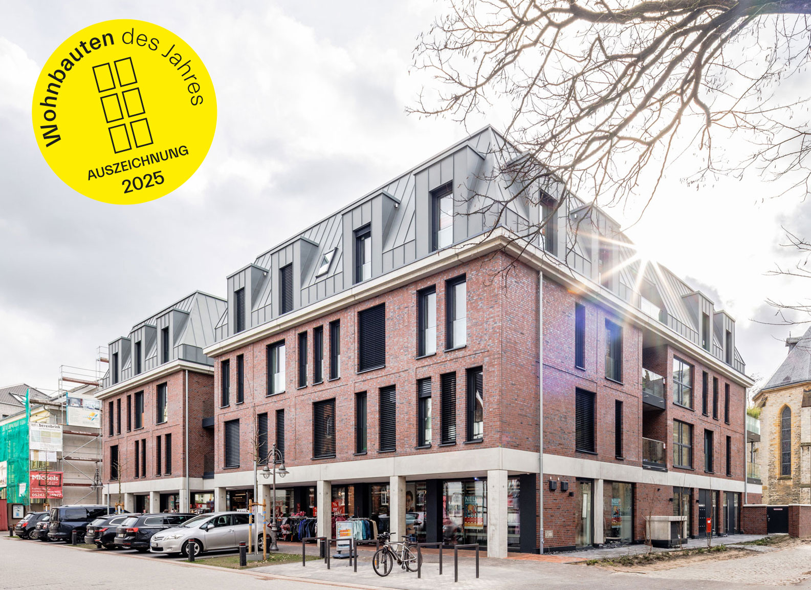 GJL+ Freie Architekten, Wohn- und Geschäftskomplex Kökerstraße, Gütersloh, Foto: Kai Ostermann