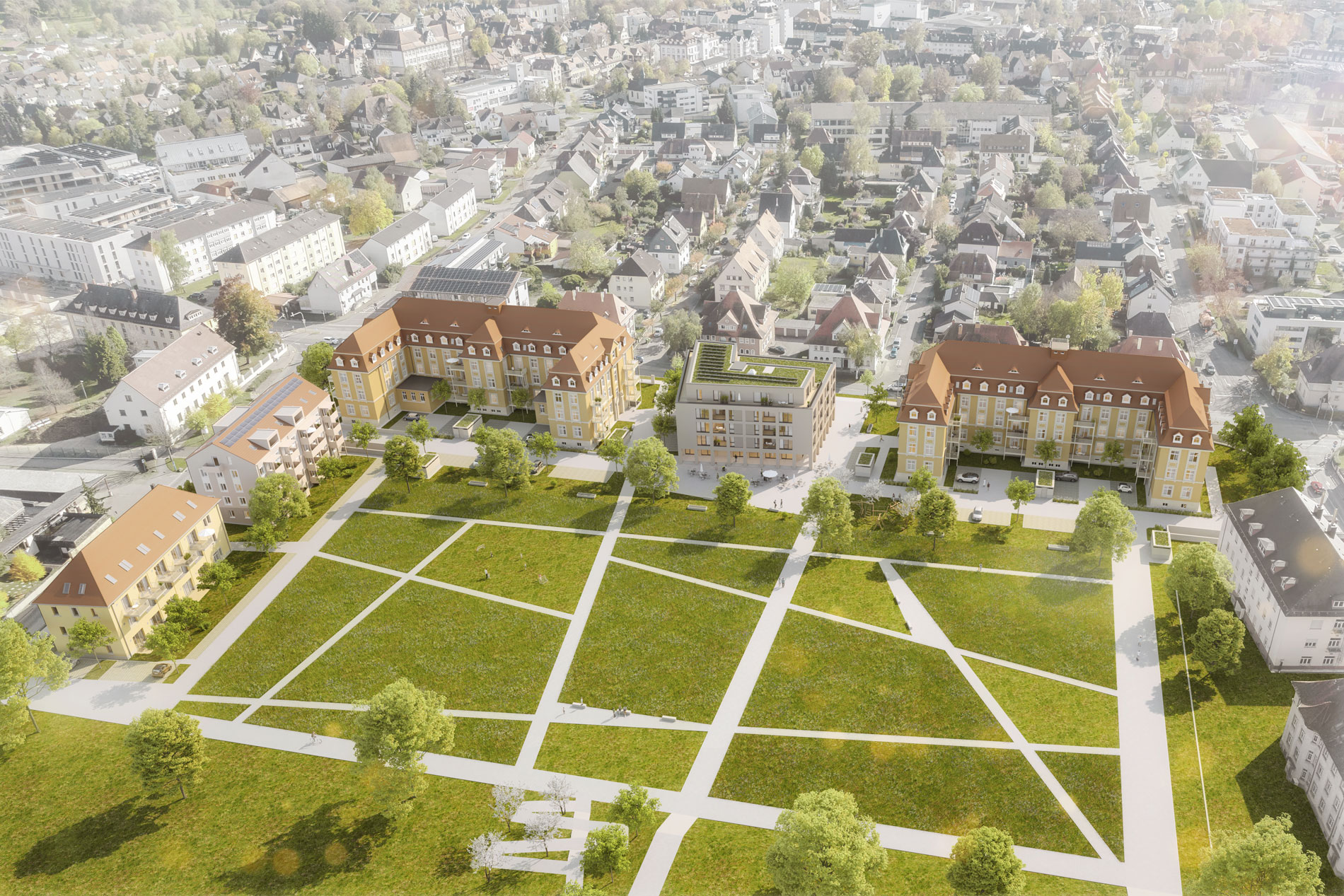 GJL+ Freie Architekten, Andre-Noel-Park, Donaueschingen, Visualisierung: Raumlabor3