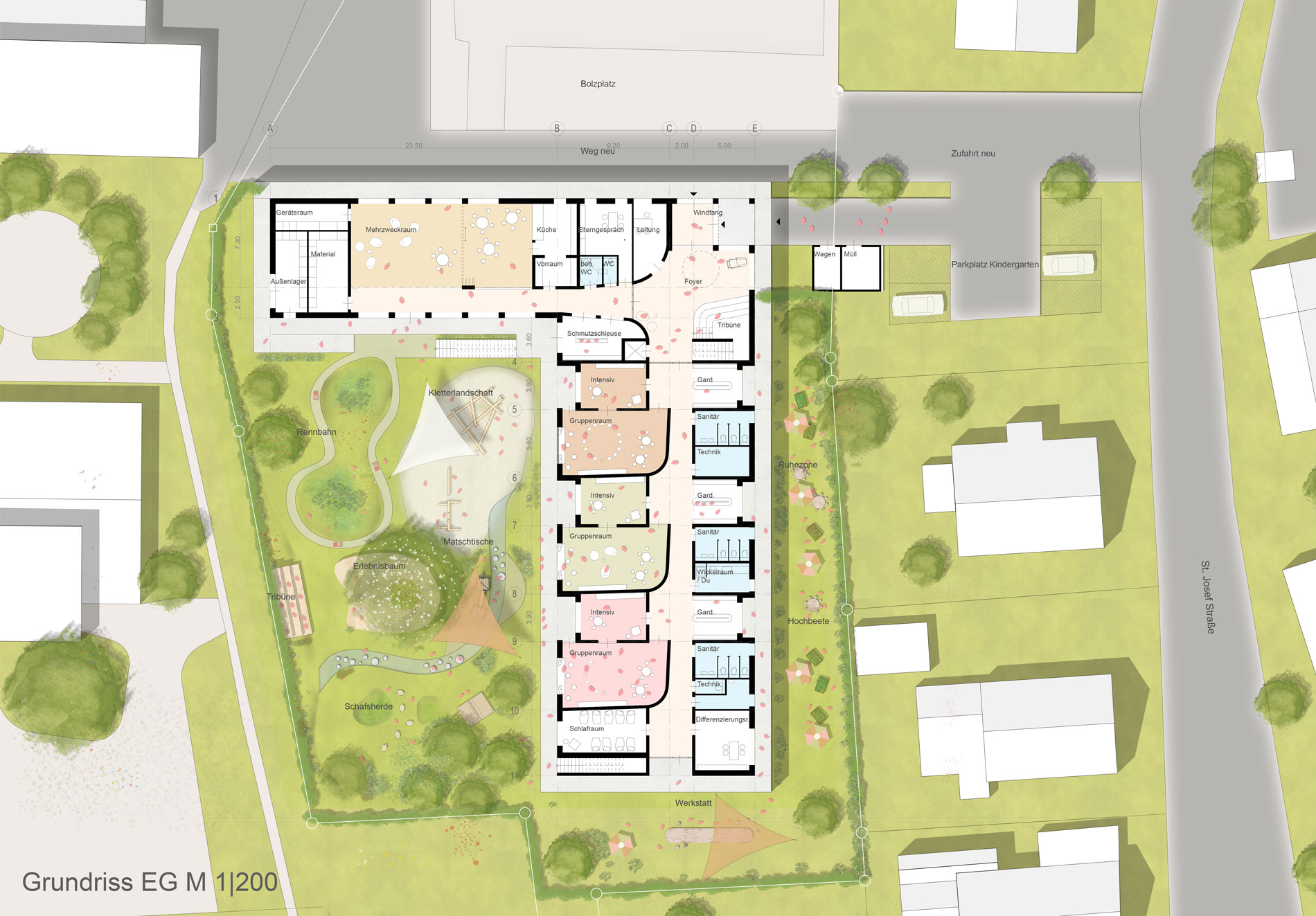 GJL+ Freie Architekten, Kita Nussbach, Oberkirch, Grundriss EG: GJL+ Freie Architekten