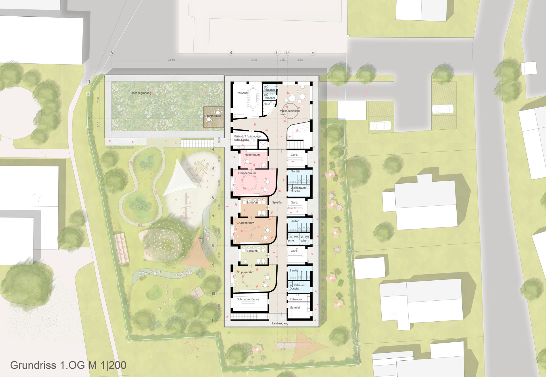 GJL+ Freie Architekten, Kita Nussbach, Oberkirch, Grundriss OG: GJL+ Freie Architekten